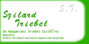 szilard triebel business card